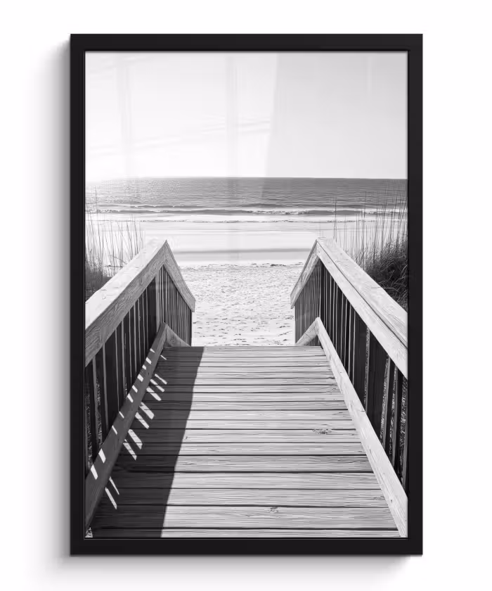 Bilder mit Rahmen - Steg - Holz - Strand - Meer