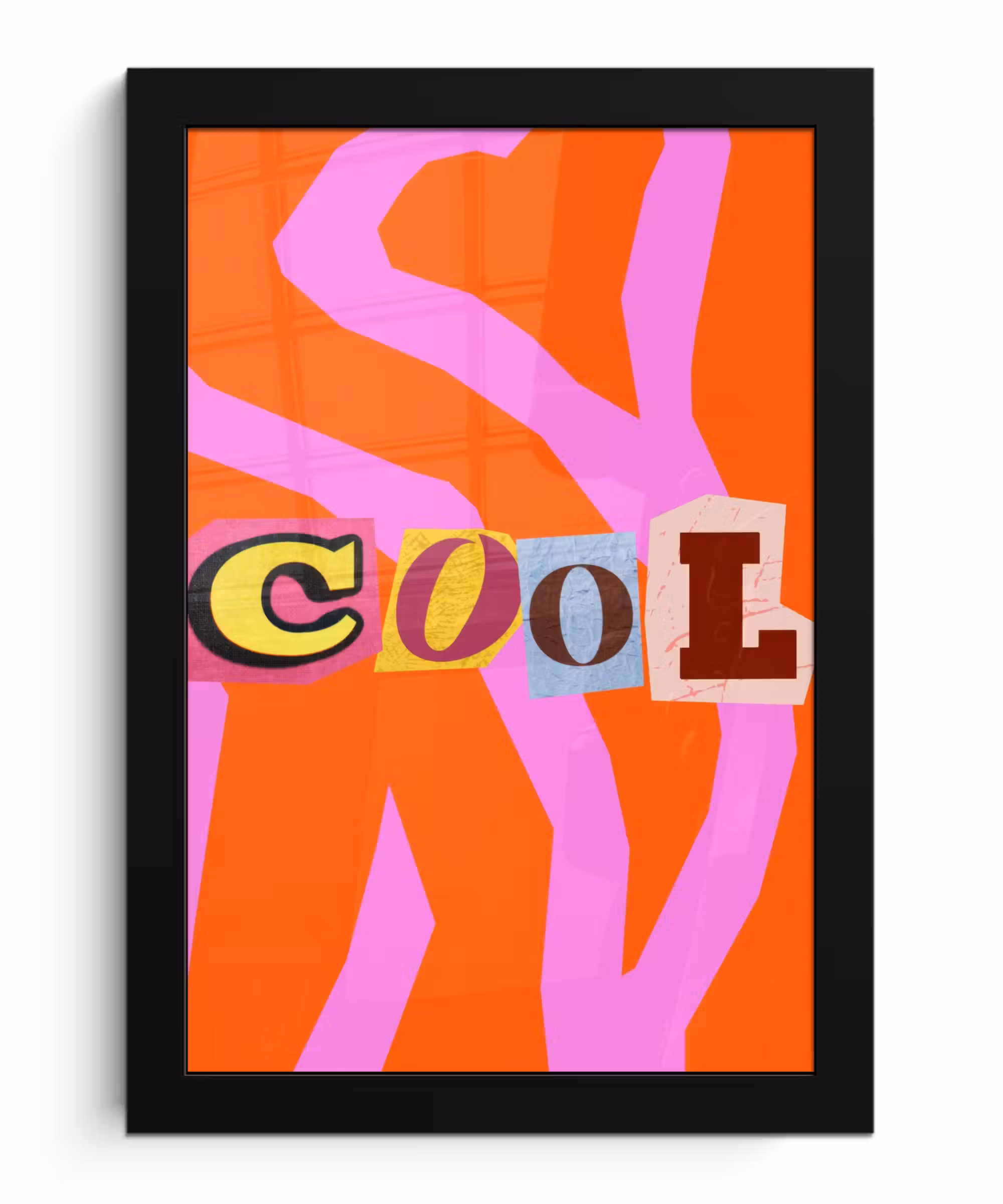 Bilder mit Rahmen - Zebradruck - Grafik - COOL - Orange