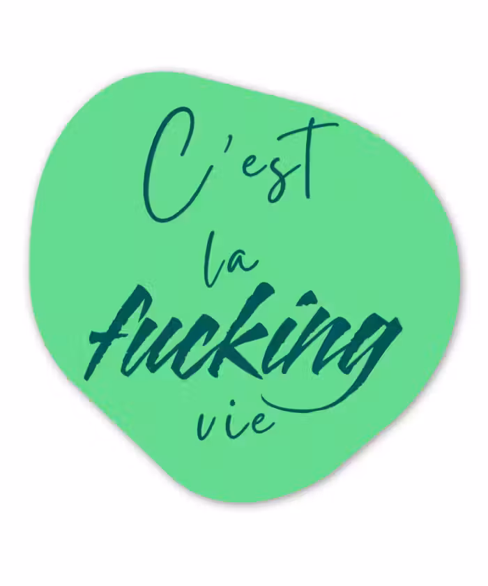 Forexbild Organische Form - c'est la fucking vie - Grün - Bürstenstil