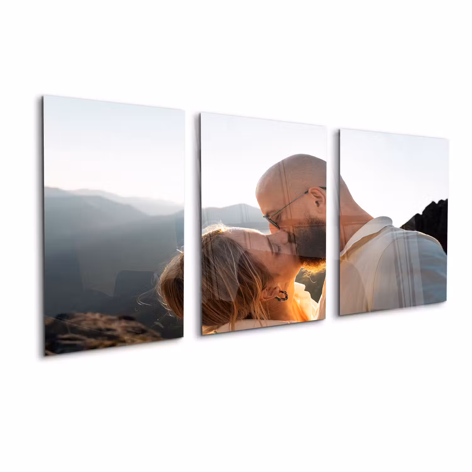 Foto auf acrylglas triptychon - 90x40 cm