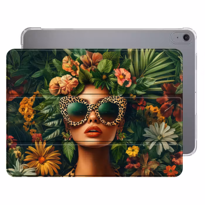 iPad-Hülle - Frau - Pantherdruck - Dschungel - Natur - Luxus