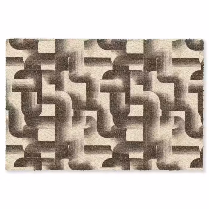 Fußmatte - Abstrakt - Retro - Schwarz