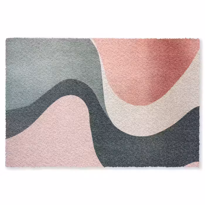 Fußmatte - Abstrakt - Wellen - Elegant - Rosa