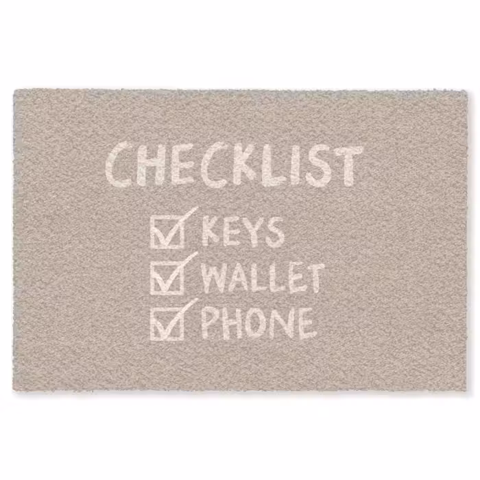 Fußmatte - Angebot - Checkliste - Beige