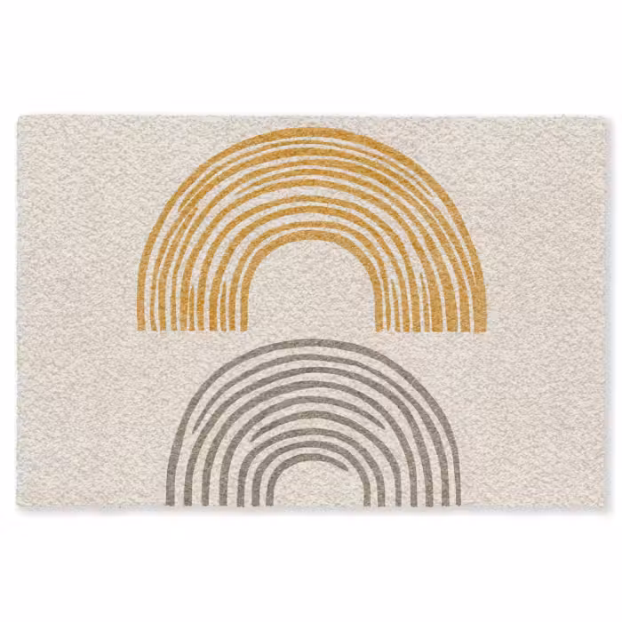 Fußmatte - Bögen - Linien - Orange - Minimalistisch