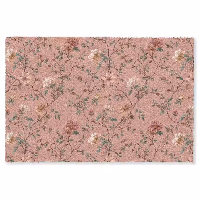 Fußmatte - Botanisch - Blumen - Rosa