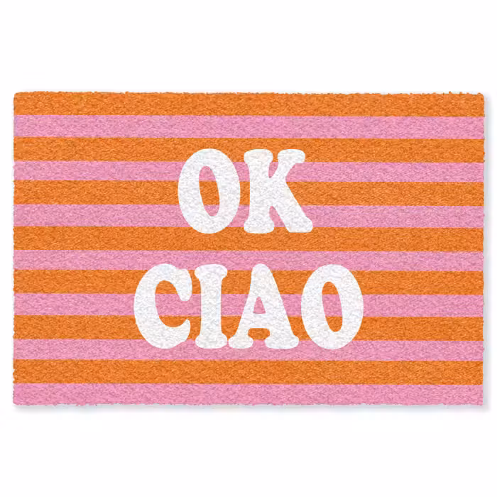 Fußmatte - Ciao - Zitat - Streifen