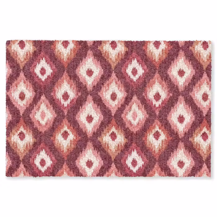 Fußmatte - Diamantformen - Rosa - Muster - Textur