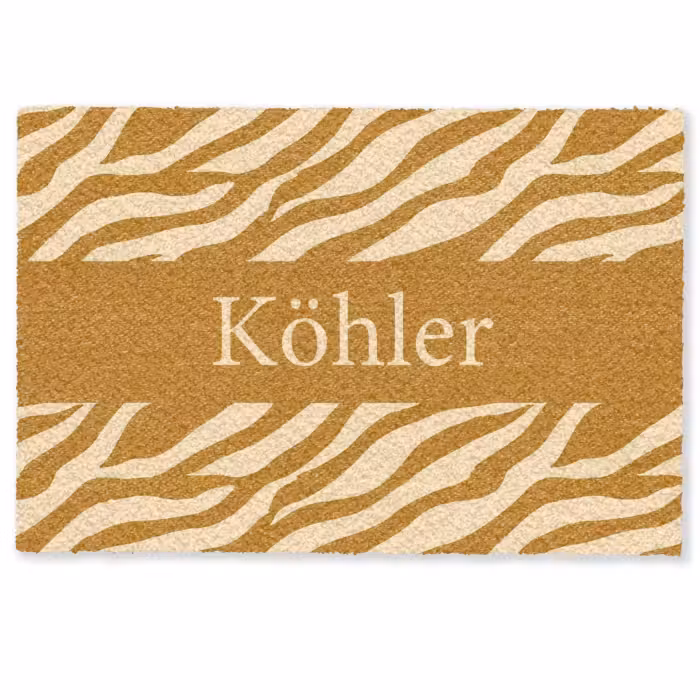 Personalisierbare fußmatte - Familie - in - Muster - Tierprint