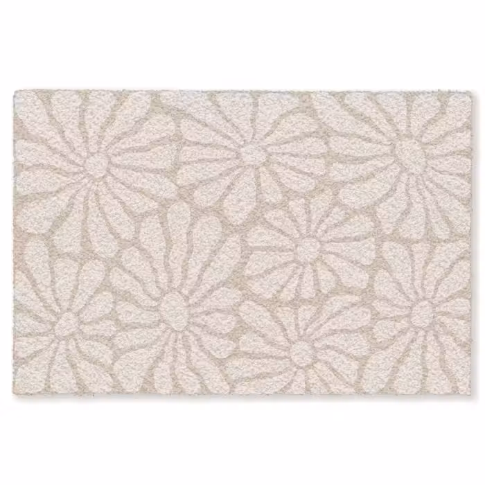 Fußmatte - Floral - Druck - Beige - Braun - Minimalistisch