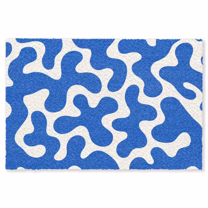 Fußmatte - Formen - Abstrakt - Blau - Wellen