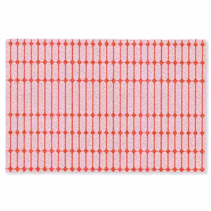 Fußmatte - Geometrisch - Banen - Minimalistisch - Rood - Roze