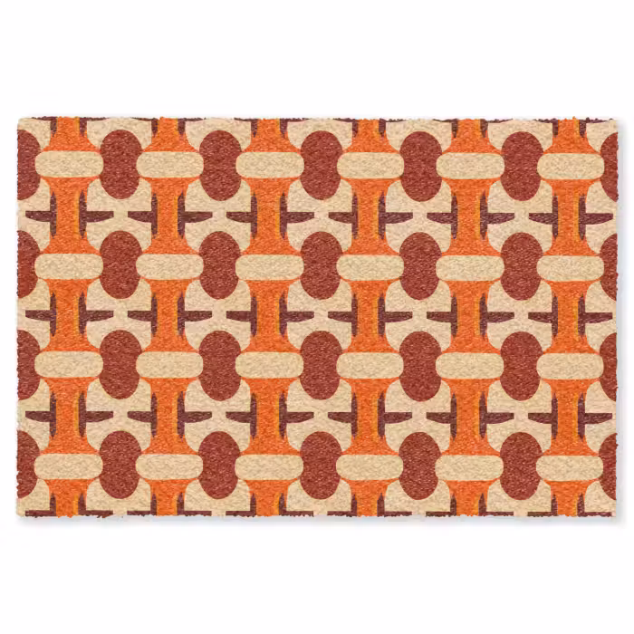 Fußmatte - Geometrisch - Retro - Orange