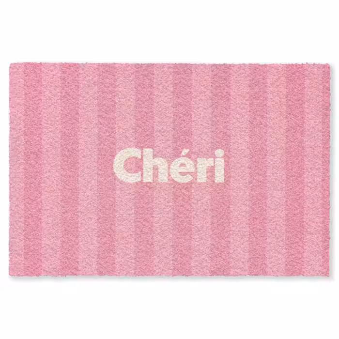 Fußmatte - Gestreift - Rosa - Chéri