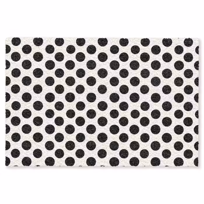 Fußmatte - Klassisch - Polka dots - Schwarz