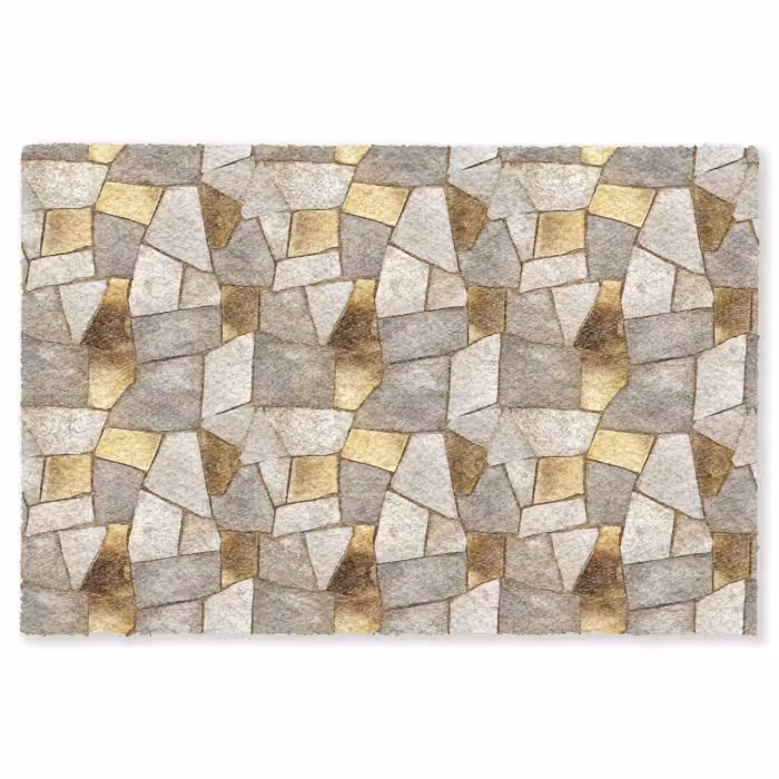 Fußmatte - Mosaik - Marmor - Gold