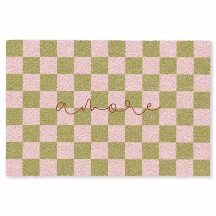 Fußmatte - Muster - Geblockt - Olivgrün - Amore