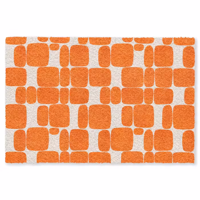 Fußmatte - Muster - Retro - Orange