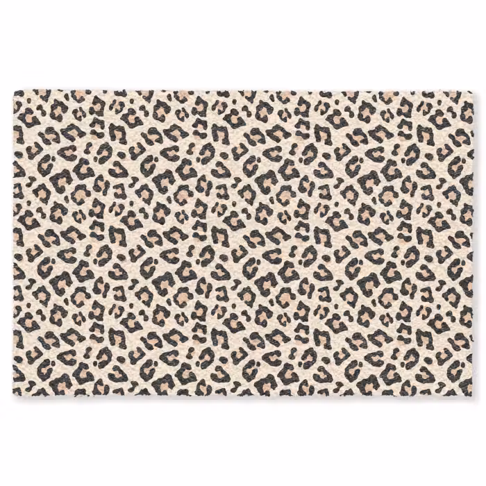 Fußmatte - Pantherdruck - Muster - Braun