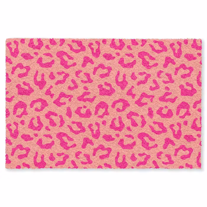 Fußmatte - Pantherdruck - Rosa - Tierdruck - Minimalistisch