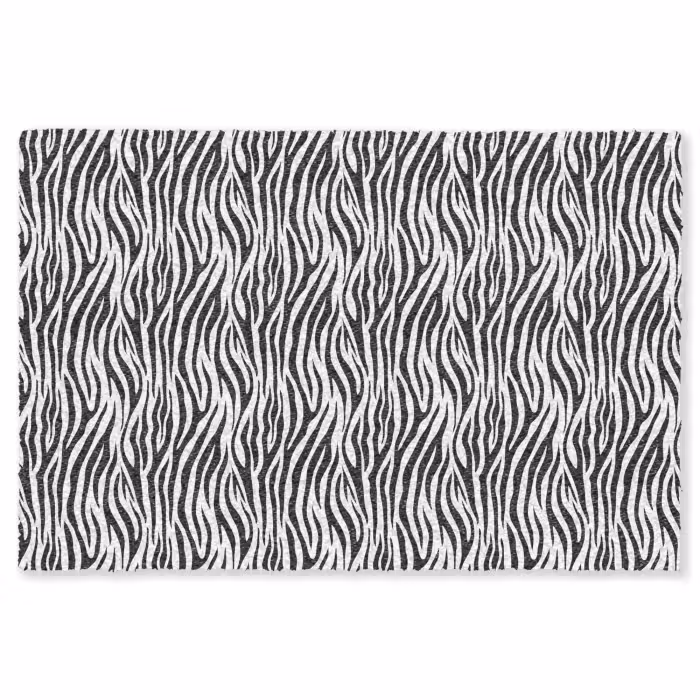 Fußmatte - Schwarz - Weiß - Zebra - Muster