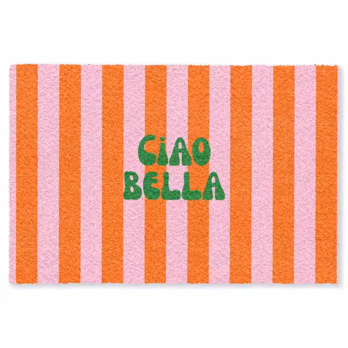 Fußmatte - Streifen - Orange - Vertikal - Ciao bella