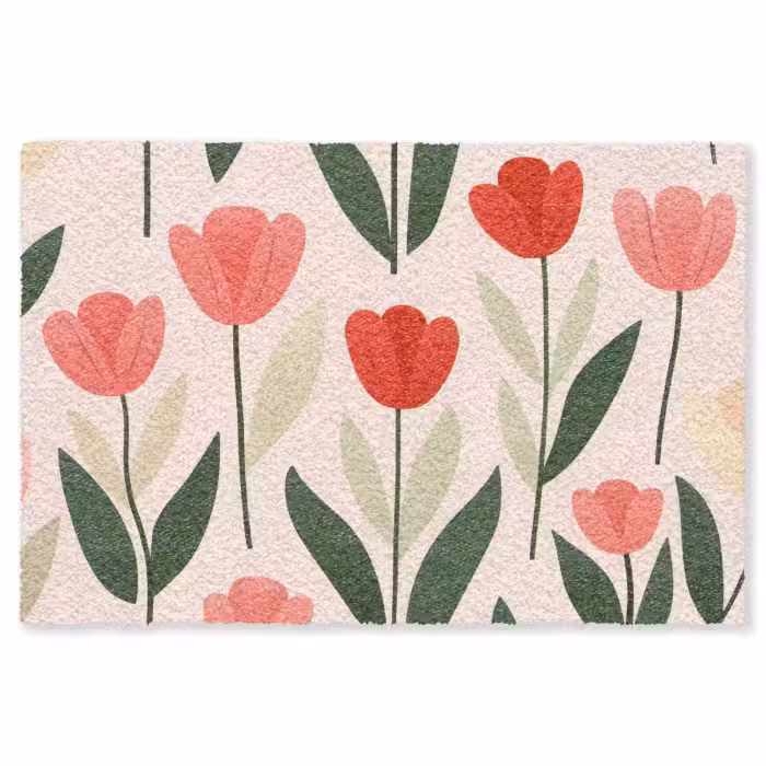 Fußmatte - Tulpen - Modern - Rosa