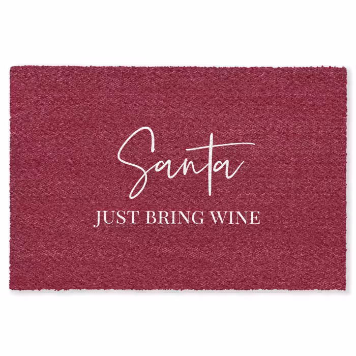 Fußmatte - Weihnachtsmann - Wein - Rot - Weihnachten - Weihnachtsmann