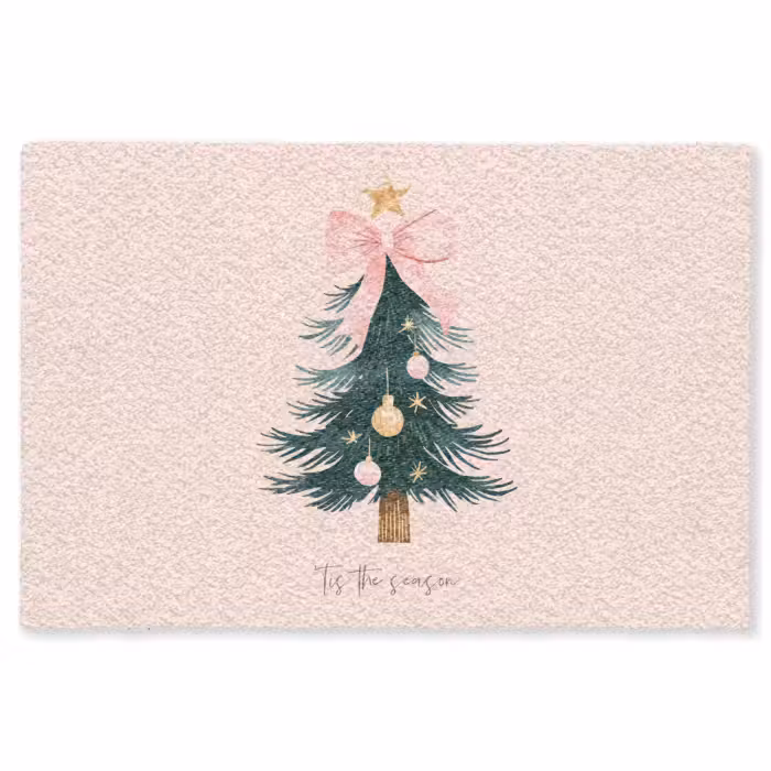 Fußmatte - Weihnachtszeit - Weihnachtsbaum - Rosa