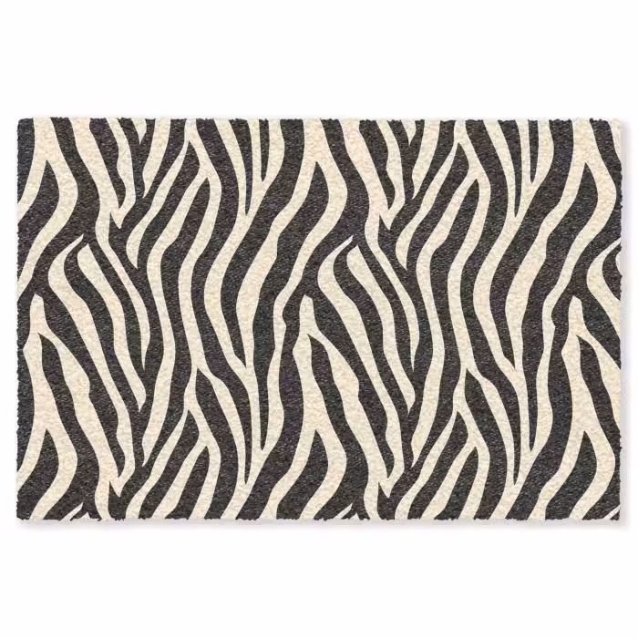 Fußmatte - Zebra - Druck - Klassisch - Schwarz