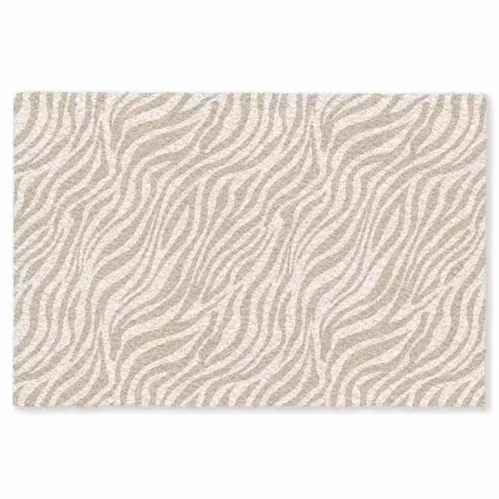 Fußmatte - Zebra - Muster - Beige