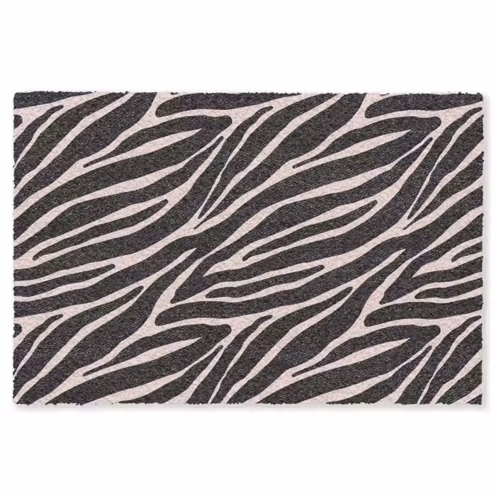 Fußmatte - Zebra - Schwarz - Rosa