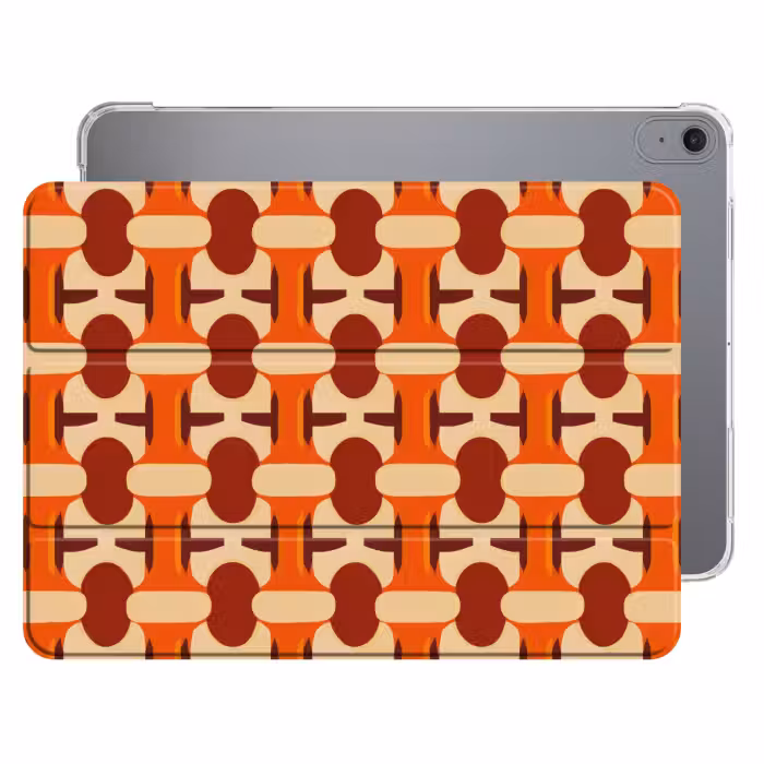 iPad-Hülle - Geometrisch - Retro - Orange