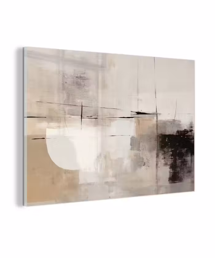 Glasbild - Abstrakt - Kunst - Grau
