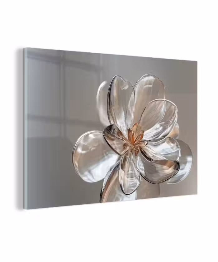 Glasbild - Blume - Gläser - Transluzent