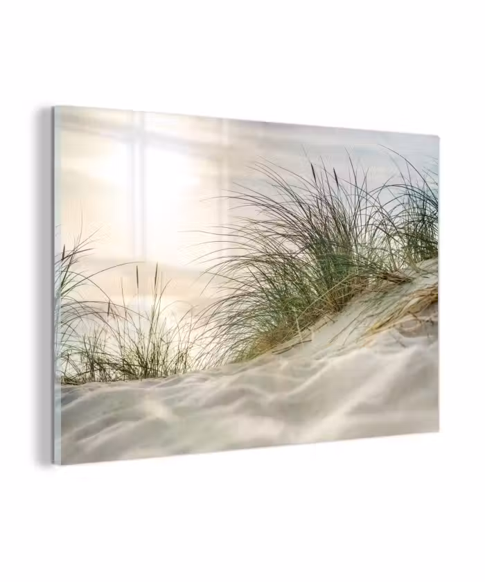 Glasbild - Dünen - Watteninseln - Wasser
