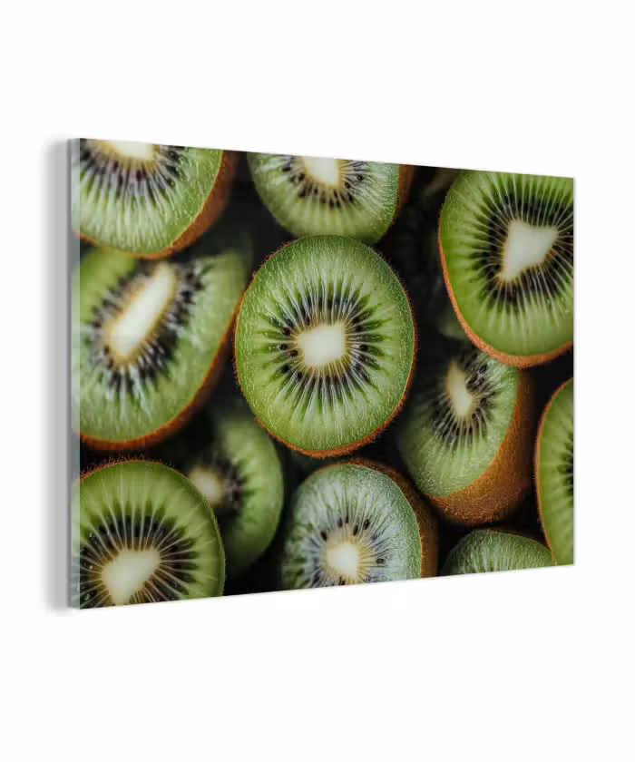 Glasbild - Kiwi - Obst - Grün