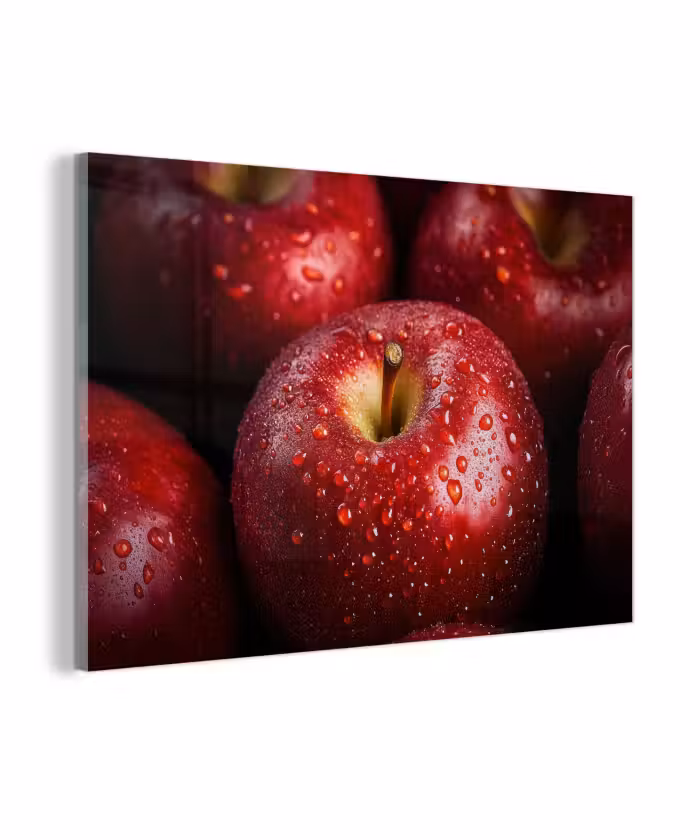 Glasbild - Rot - Äpfel - Obst