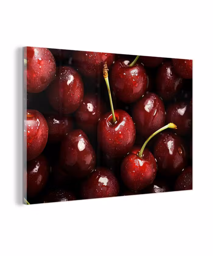 Glasbild - Rot - Obst - Kirsche
