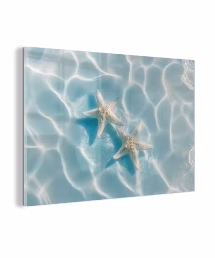 Glasbild - Seesterne - Gewelltes Wasser - Beruhigend