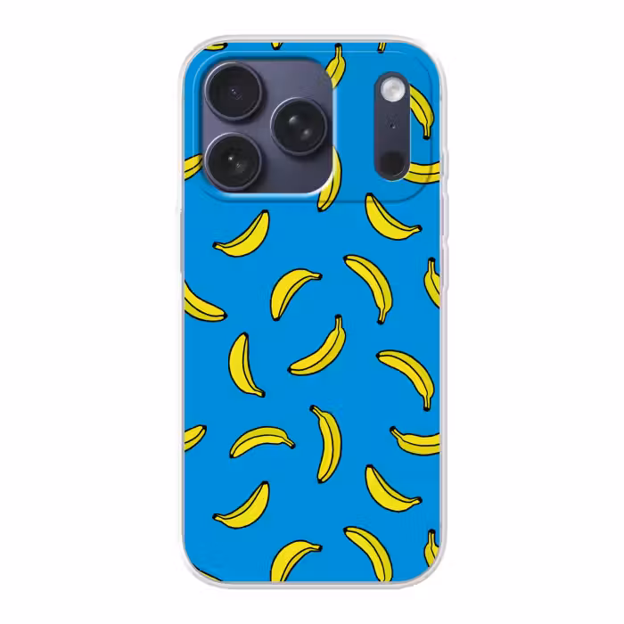 Handyhülle - Bananen - Gelb - Blau - Druck