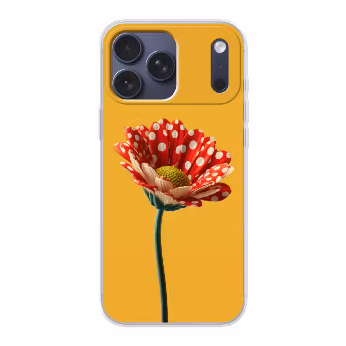 Handyhülle - Blume - Rot - Tupfen