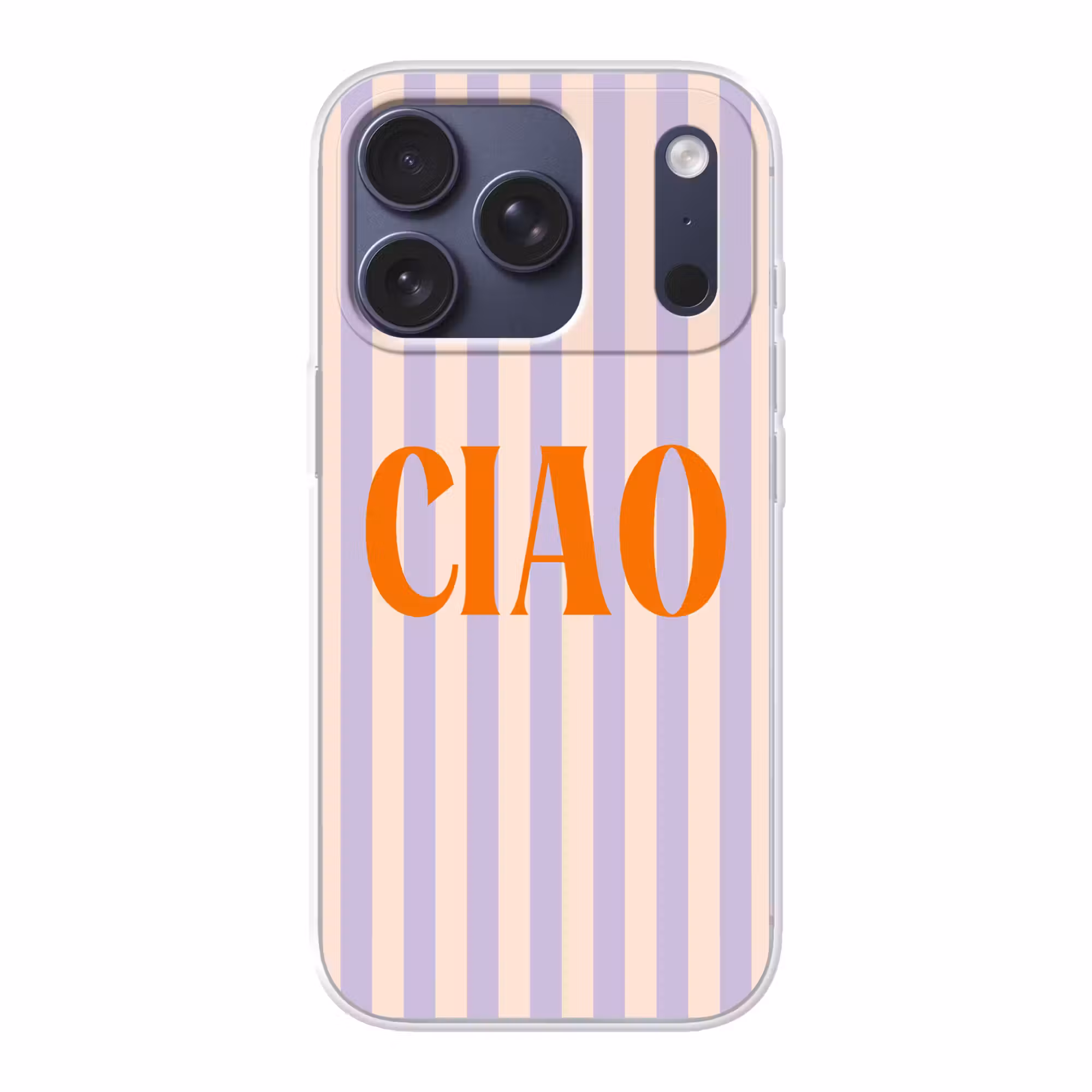 Handyhülle - Ciao - Zitat - Pastell - Streifen