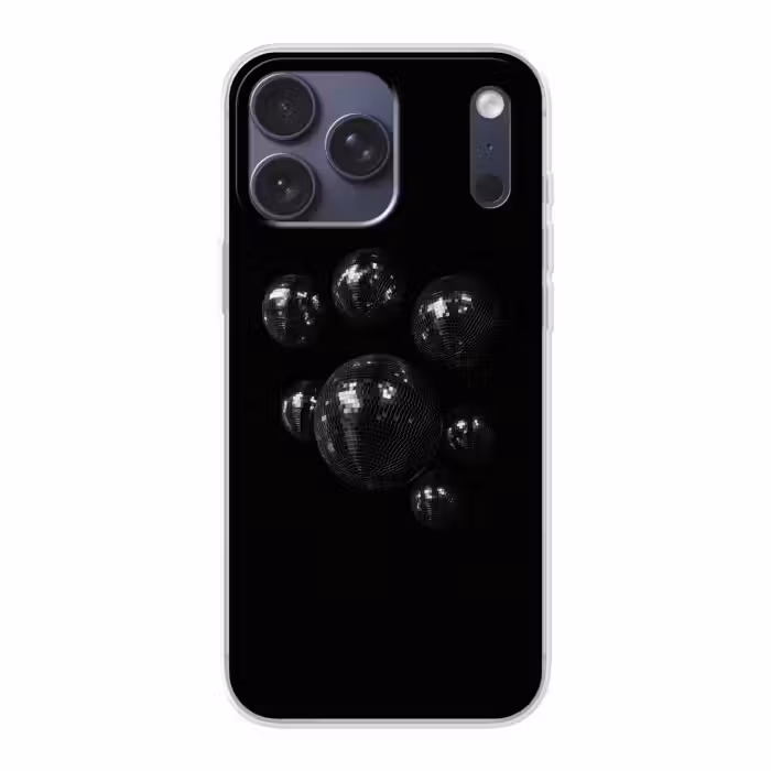 Handyhülle - Disco-Kugeln - Minimalistisch - Schwarz