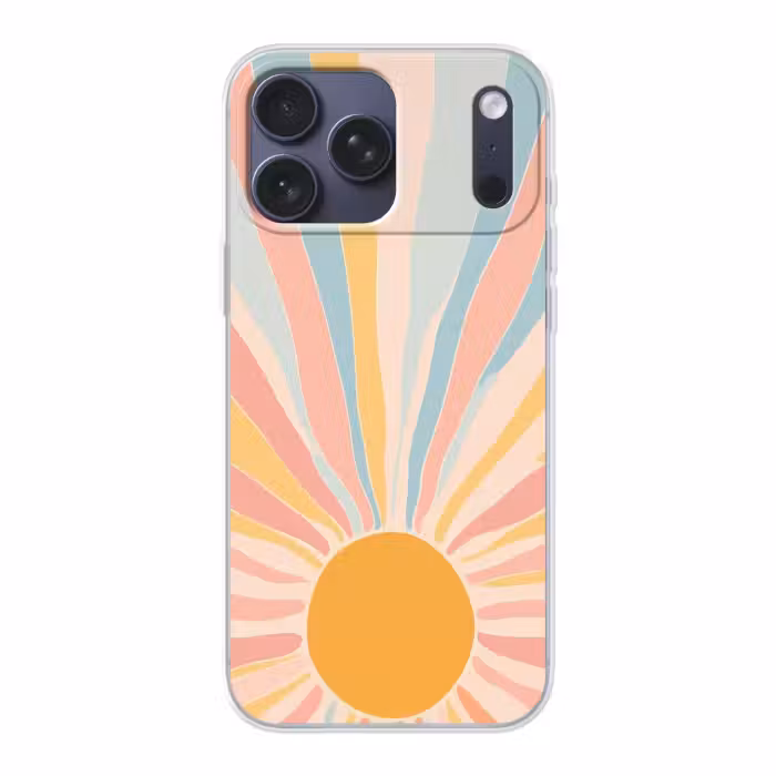 Handyhülle - Illustration - Sonne - Pastellfarben