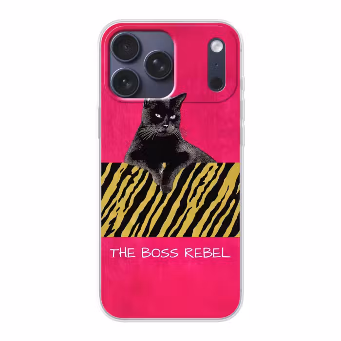 Handyhülle - Katze - Boss - Rosa - Tigerdruck