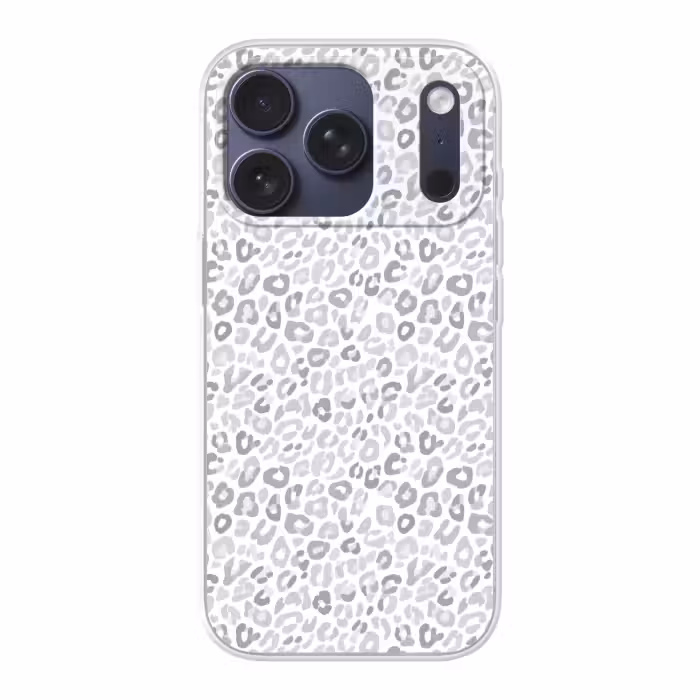 Handyhülle - Leopard - Motiv - Grau