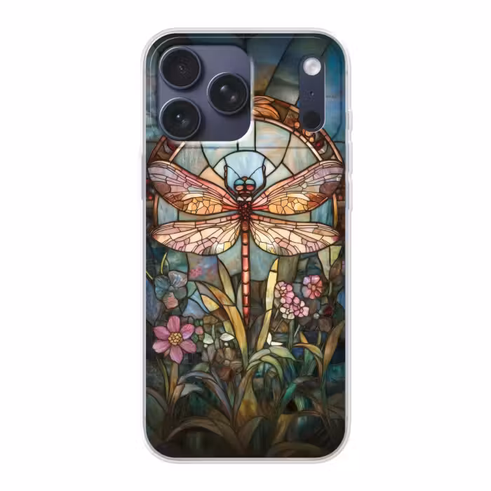 Handyhülle - Libelle - Mosaik - Blumen - Farbenfroh
