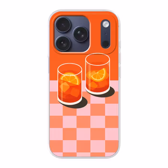 Handyhülle - Orange - Brillen - Orange