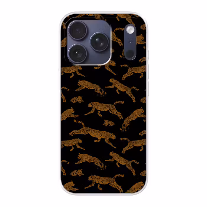 Handyhülle - Panther - Muster - Tiere - Schwarz - Braun
